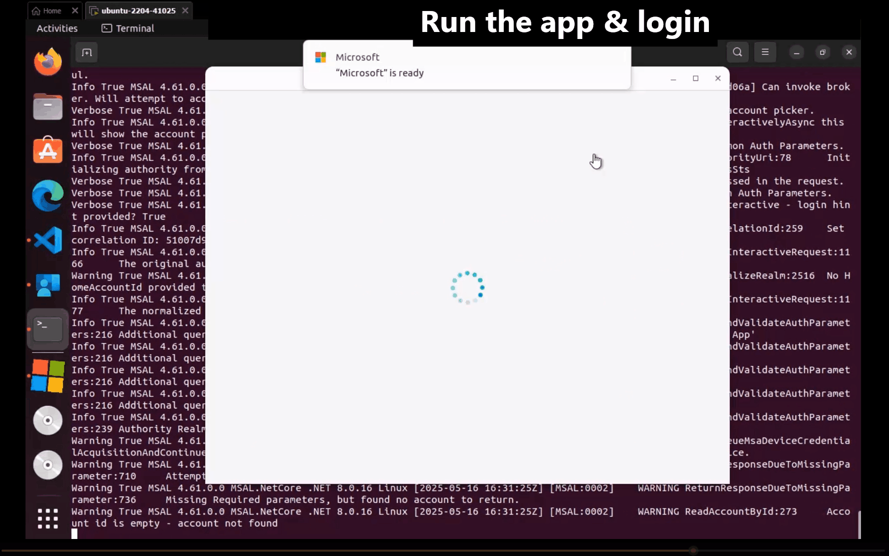 Demo of the Linux sign-in experience with PRMFA.