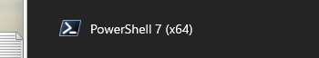 Screenshot of the PowerShell icon.