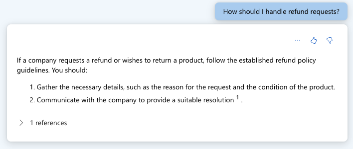 Azure OpenAI Studio Chat Session - FAQ Results