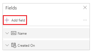 Add fields Add fields.