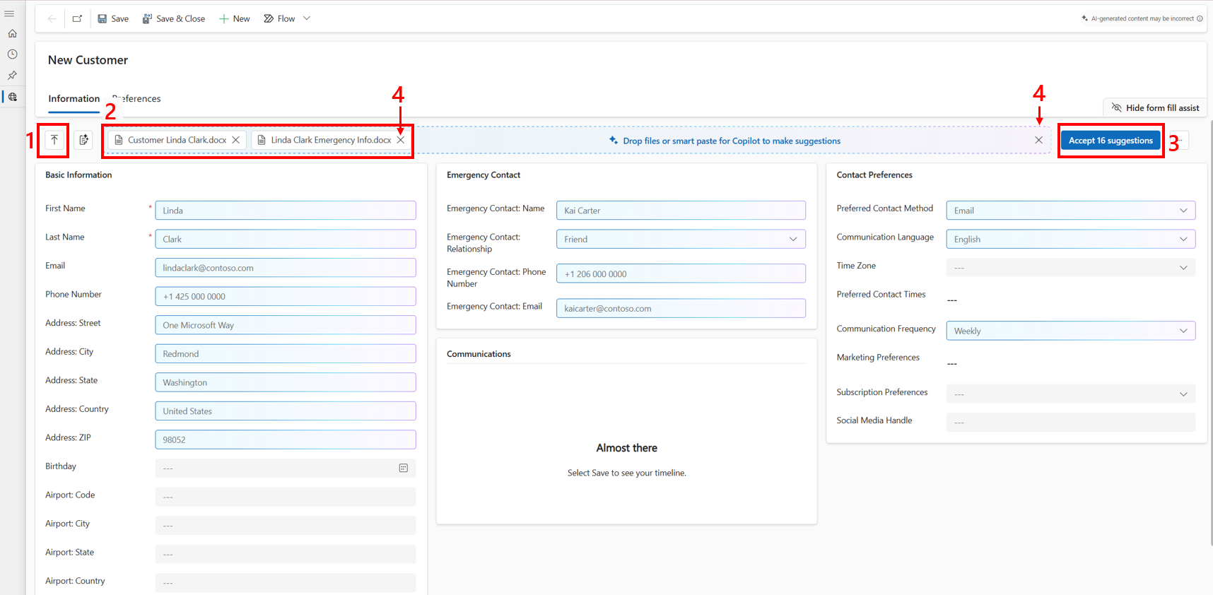 Screenshot that shows the files capability in the form fill assist toolbar.