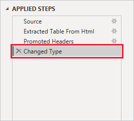 Screenshot of the Applied Steps section in Query Settings.