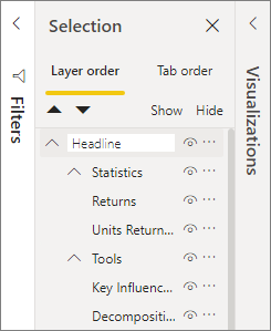 Screenshot of renaming a group in the Selection pane.