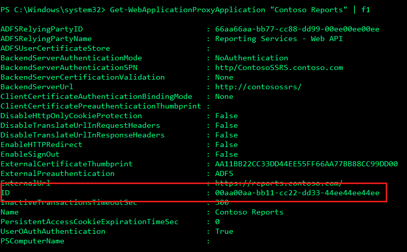 Screenshot showing the ID you need from the WAP Application.