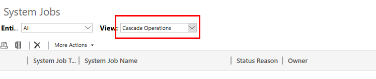 Cascade Operations view selector Cascade Operations view selector.