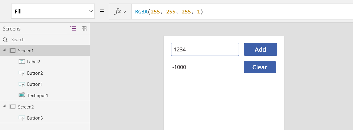 Screen1 is open Screen1 is open.