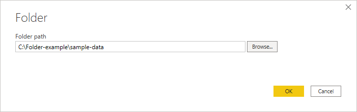 Screenshot of folder selection.
