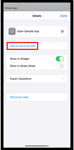 Select Add to Home Screen Select Add to Home Screen.