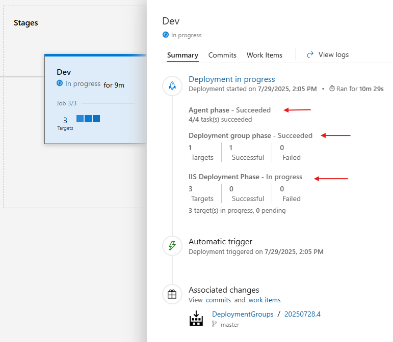 A screenshot displaying the release summary.