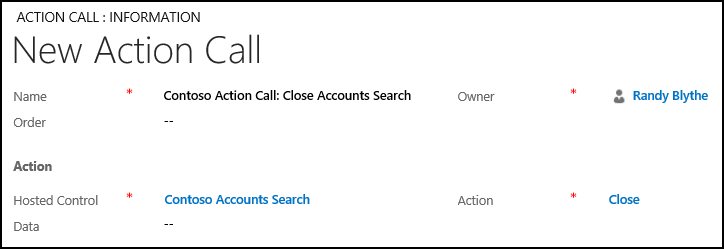 Create an action call to display existing cases Create an action call to display existing cases.