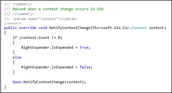 Updated NotifyContextChange method Updated NotifyContextChange method.