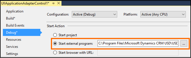 Set the external application name Set the external application name.