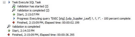 Final Status from Progress Window