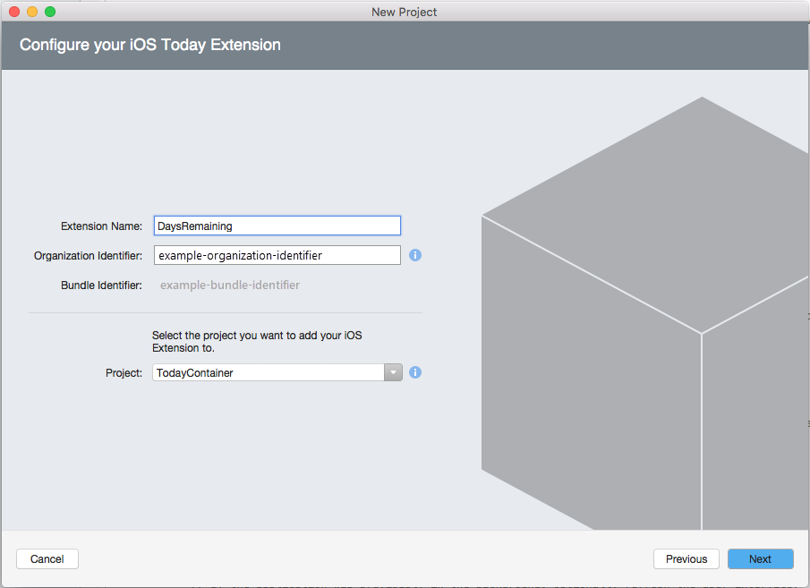 Call the project DaysRemaining and click the Next button