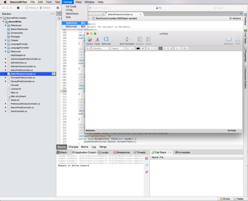 Testing the new action Testing the new action