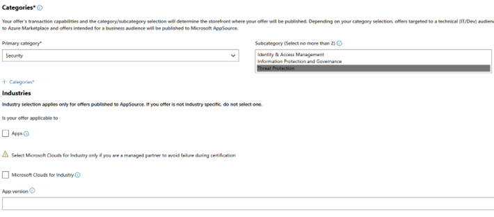 Screenshot of the metadata properties.