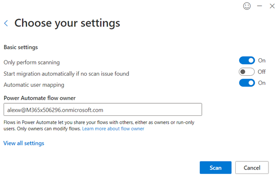 Set your workflow settings.