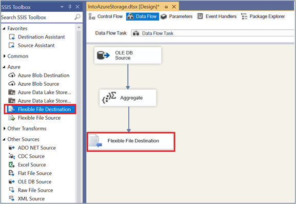 Screenshot of Flexible file destination part 1.