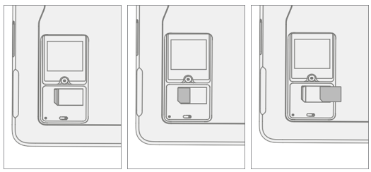 Screenshot that shows ejecting and removing the SIM card from the customer’s original device.
