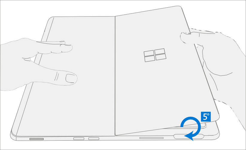 Screenshot that shows slipping threaded bosses into hinge recesses while maintaining inward pressure.