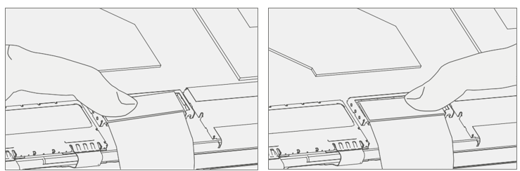 Screenshot that shows alternate installation pressing shield over TDM FPC connector.