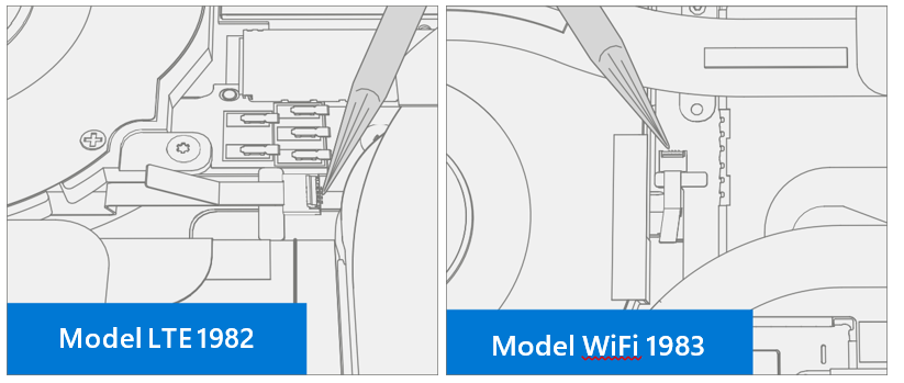 Screenshot that shows releasing fan ZIF connector locking bar to disconnect fan from PCBA.