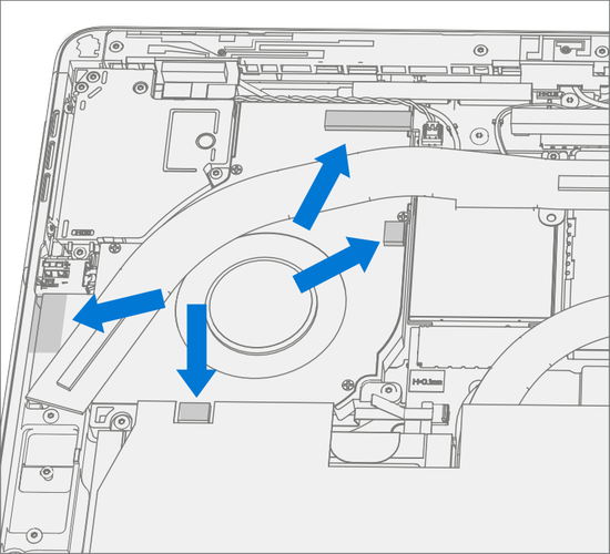 Screenshot that shows installing left side fan foam strip for LTE Model 1982.