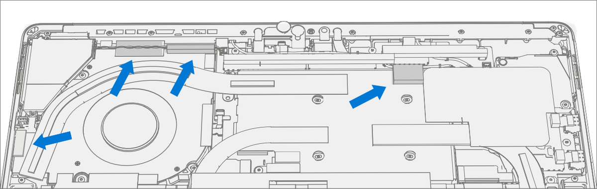 Screenshot that shows applying speaker tape and foams for WiFi Model 1983 on left side.