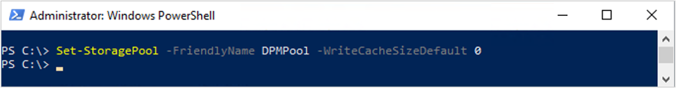 Screenshot of disable write back cache.