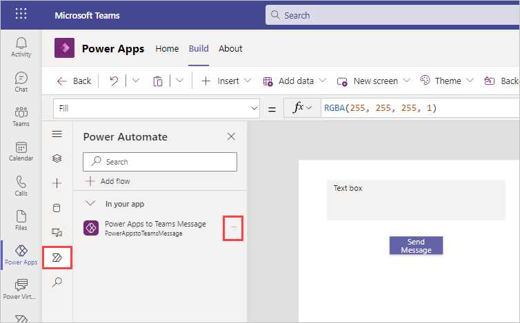 Screenshot of the Power Automate pane with the ellipsis to the right of your flow highlighted.