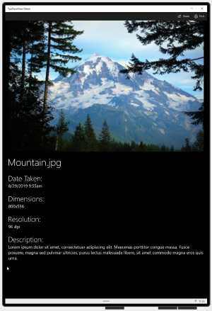 Small image of example app spanned in tall mode