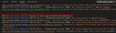 Recorte de pantalla de un ejemplo de registros de streaming en la ventana VS Code Salida.