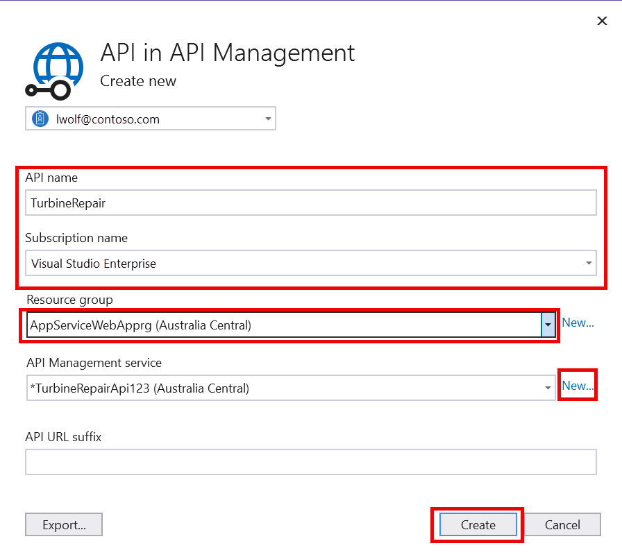 Creación de una instancia de API Management con una API