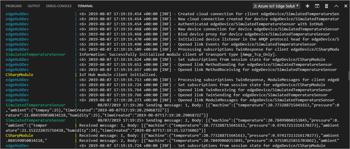 Captura de pantalla de las variables de seguimiento.
