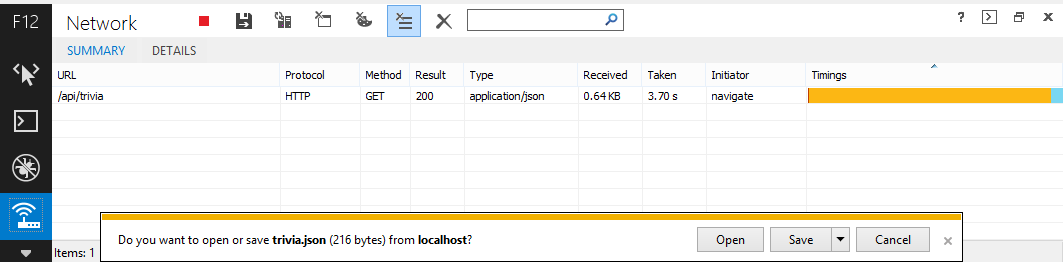Recuperación de los datos de la siguiente pregunta a través de la API web
