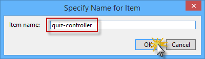 Asignar un nombre al nuevo archivo JavaScript