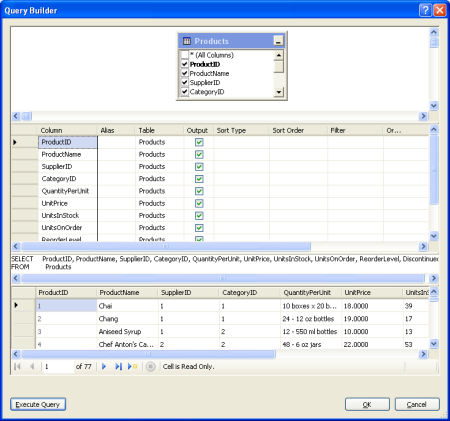 Crear la consulta gráficamente mediante el Editor de Consultas