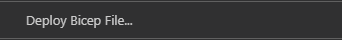 Captura de pantalla de los comandos de Bicep en Visual&nbsp;Studio Code, en el menú contextual para plantillas ARM de JSON.
