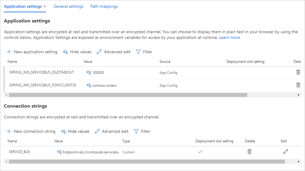 Configuración de aplicaciones de App Service