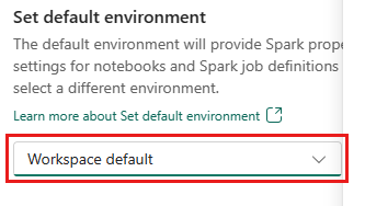 Captura de pantalla de la creación del entorno desde la lista desplegable de adjuntos en la configuración de WS.