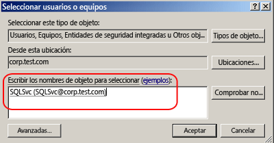 Seleccionar usuarios o equipos de Active Directory