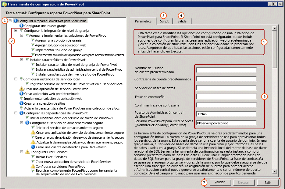Herramienta de configuración de PowerPivot para SharePoint 2013
