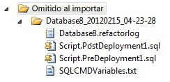 SSDT se omite en la carpeta de importación