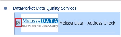 Seleccionar Melissa Data - Verificación de Dirección