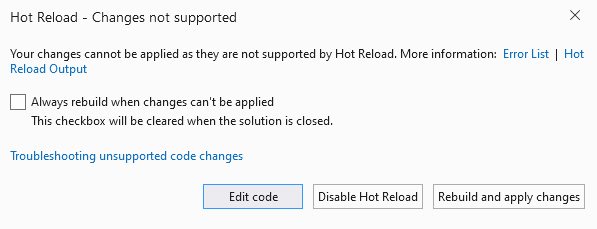 Captura de pantalla del cuadro de diálogo Aplicar cambios.