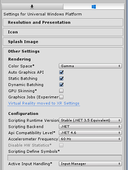 Actualice otras configuraciones.