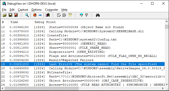 No se encontró el archivo TraceShim