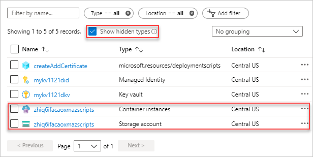 Ressources de script de déploiement du modèle de gestion des ressources