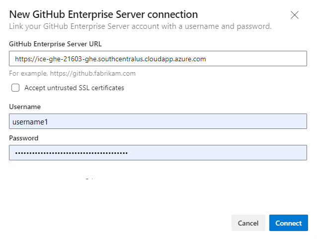 Capture d'écran de l'écran de connexion de GitHub Enterprise, dialogue de connexion du nom d'utilisateur.