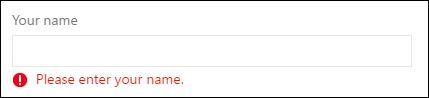 Exemple d’erreur de configuration du widget